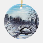 New- Yorkkunst, Central Park, Landschaft Keramik Ornament (Vorne)