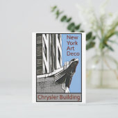 New- Yorkkunst-Deko - Chrysler-Gebäude-Adler Postkarte (Stehend Vorderseite)