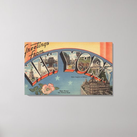 New YorkLarge Letter ScenesNew York Staat 3 Leinwanddruck (Vorderseite)