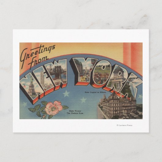 New YorkLarge Letter ScenesNew York Staat Postkarte (Vorderseite)