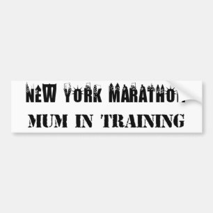 New- Yorkmarathon-Mama im Trainings-Autoaufkleber Autoaufkleber