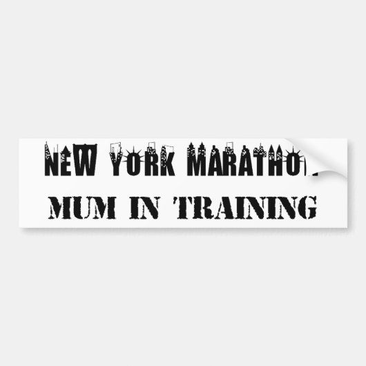New- Yorkmarathon-Mama im Trainings-Autoaufkleber Autoaufkleber (Vorne)