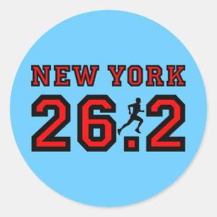 New- Yorkmarathon Runder Aufkleber