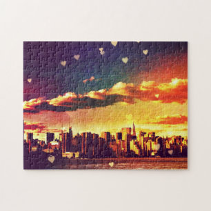 New- YorkMärchen - Skyline-Herzen Puzzle