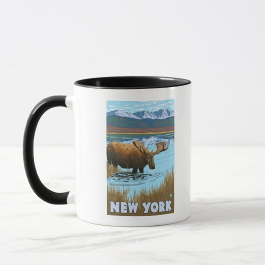 New YorkMoose Drinks am See Tasse (Links)