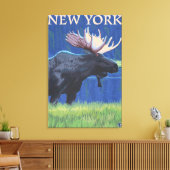 New YorkMoose im Mondlicht Leinwanddruck (Insitu (Wohnzimmer))
