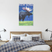 New YorkMoose im Mondlicht Leinwanddruck (Insitu (Schlafzimmer))