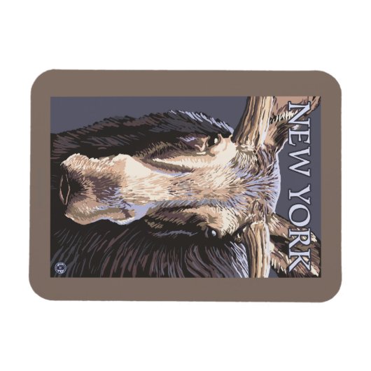 New YorkMoose Up Nah Magnet (Horizontal)