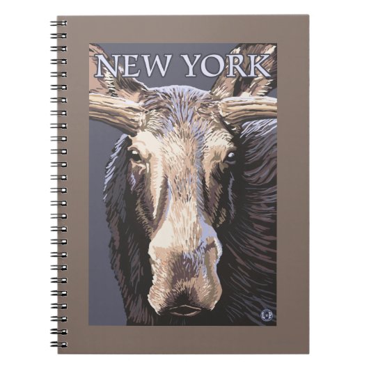 New YorkMoose Up Nah Notizblock (Vorderseite)