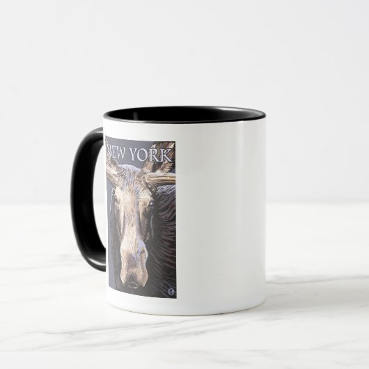 New YorkMoose Up Nah Tasse (Vorderseite Links)