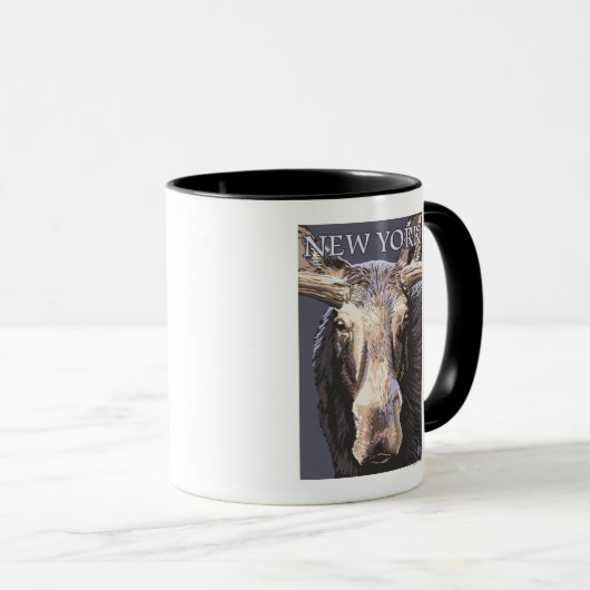 New YorkMoose Up Nah Tasse (VorderseiteRechts)