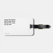 New- Yorkmuster-Weiß Gepäckanhänger (Rückseite horizontal)