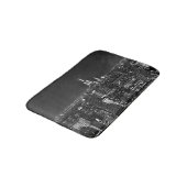New- YorknachtSkyline in Schwarzweiss Badematte (Schrägansicht)