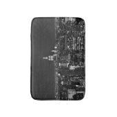 New- YorknachtSkyline in Schwarzweiss Badematte (Vorderseite Vertikal)