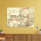 New YorkPanoramic MapNew York Leinwanddruck (Insitu (Wohnzimmer))