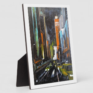 New Yorks Electric Midnight Painting - Alfred Fox Fotoplatte