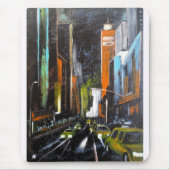 New Yorks Electric Midnight Painting - Alfred Fox Mousepad (Vorne)