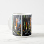 New Yorks elektrische Mitternachtsmalerei - Alfred Kaffeetasse (Vorderseite Links)