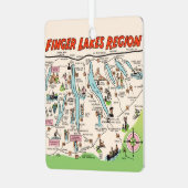 New Yorks Fingerlakes Ornament Aus Metall (Vorderseite links)