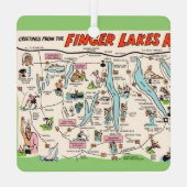 New Yorks Fingerlakes Ornament Aus Metall (Rückseite)