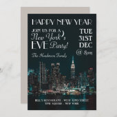 New Yorks Silvesterabend-Party Einladung (Vorne/Hinten)