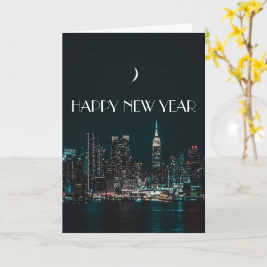 New Yorks Silvestergruss Karte (Gelbe Blume)