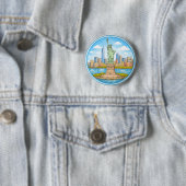 New York's Statue Of Liberty Button (Beispiel)