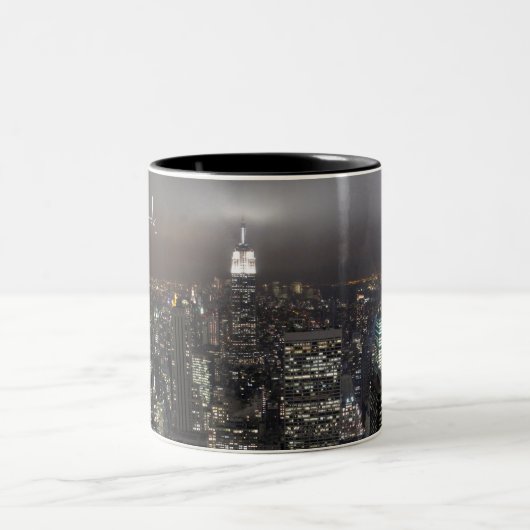 New- Yorkschalecityscape-New- YorknachtTasse Zweifarbige Tasse (Mittel)