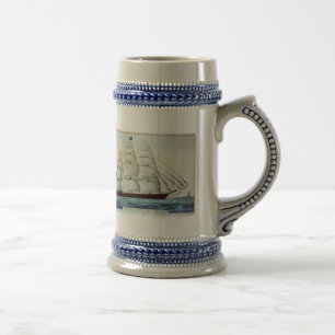 New- Yorkschererschiff - Ives Stein Bierglas