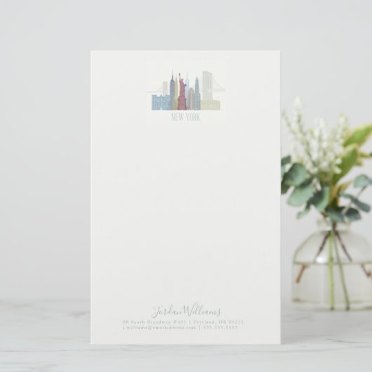 New- YorkSkyline Briefpapier (Stehend Vorderseite)