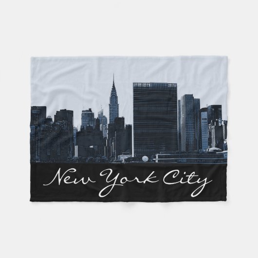 New Yorkskyline-Fleece-Decke Fleecedecke (Vorderseite (Horizontal))