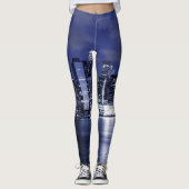 New- YorkSkyline gebadet im Blau Leggings (Vorderseite)