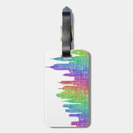 New- YorkSkyline Gepäckanhänger (Rückseite vertikal)