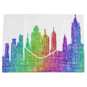 New- YorkSkyline Große Geschenktüte (Vorderseite)