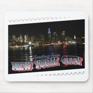 New YorkSkyline in Nachtreich-Staat Mousepad