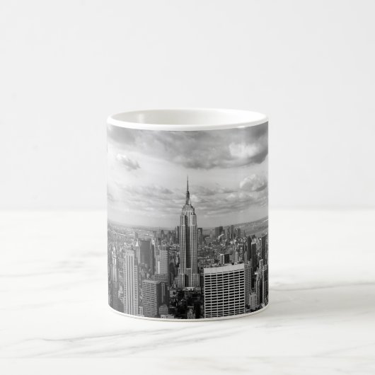 New- YorkSkyline in Schwarzweiss Kaffeetasse (Mittel)