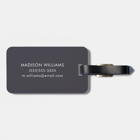 New- YorkSkyline-Nachtreflexionen Gepäckanhänger (Rückseite horizontal)