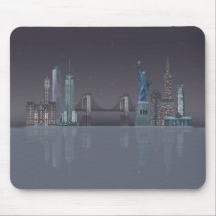 New- YorkSkyline-Nachtreflexionen Mousepad