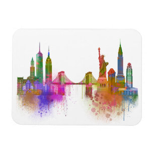 New- YorkSkyline - Regenbogen Magnet