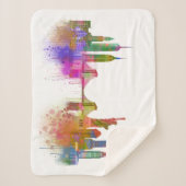 New- YorkSkyline - Regenbogen Sherpadecke (Vorderseite)