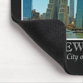 New Yorkskyline-Schwarz-weißes Rahmen-Foto Mousepad (Ecke)