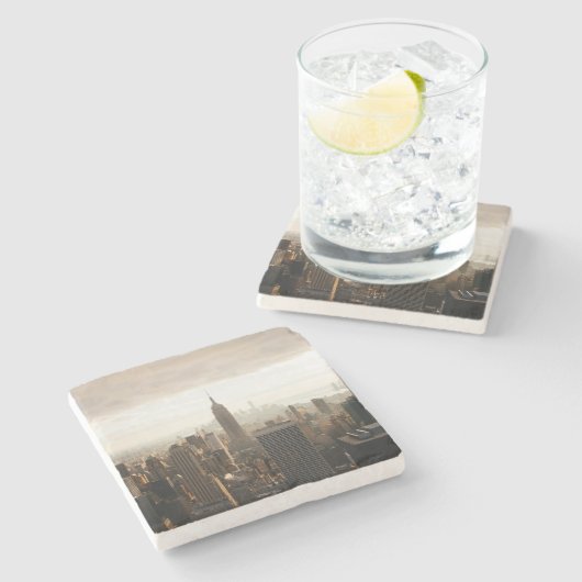 New- YorkSkyline Steinuntersetzer (Seitenansicht)