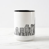 New Yorkskyline-Tasse Zweifarbige Tasse (Mittel)