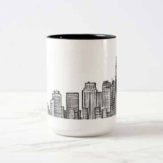 New Yorkskyline-Tasse Zweifarbige Tasse (Mittel)