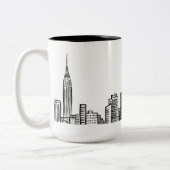 New Yorkskyline-Tasse Zweifarbige Tasse (Links)