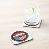 New- YorkSkyline | Vereinigte Staaten kennzeichnen Getränkeuntersetzer (Rechte Seite)