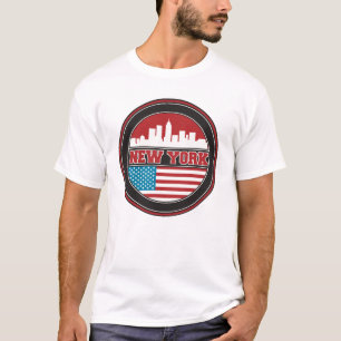 New- YorkSkyline   Vereinigte Staaten kennzeichnen T-Shirt
