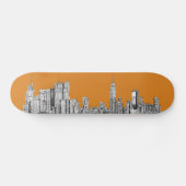 New- YorkSkylineorange Skateboard (Horizontal)