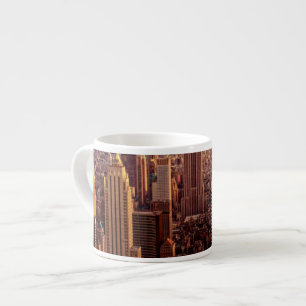 New Yorkskylinestadt mit Reich-Staat Espressotasse