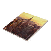 New Yorkskylinestadt mit Reich-Staat Fliese (Seite)